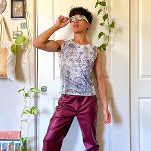 Vintage Y2K Eiffel Tower Graphic Tank Top